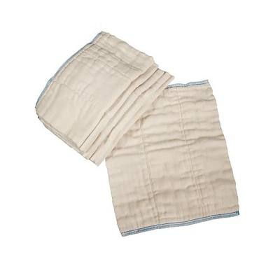 OsoCozy Unbleached Prefold Cloth Diapers 100% Cotton, Durable, Soft, Absorbent, Sustainable & Economical - dims, Fits size range. - (Size)
