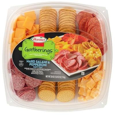 Hormel Gatherings, Hard Salami & Pepperoni Party Tray, 28 oz