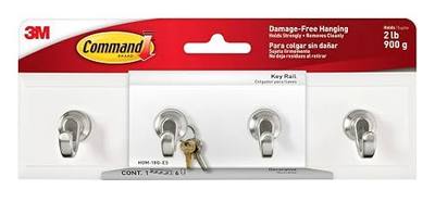 Command Key Rail, Quartz, 1-Rail, 6-Strips, Organize Damage-Free Small