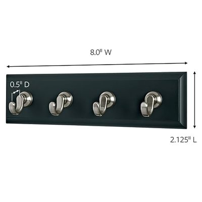 Command Key Rail, Slate, 1-Rail, 6-Strips, Organize Damage-Free