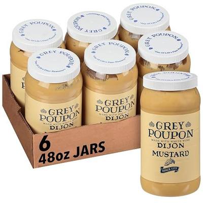 Grey Poupon Mustard, 6 per Case, Dijon, 48 oz. Jar