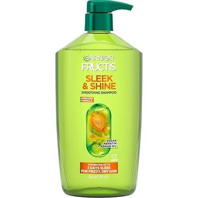 Garnier Fructis Sleek & Shine Shampoo, Smoothing Shampoo for Frizzy, Dry Hair with Argan Oil and Vegan Keratin, 33.8 Fl Oz (Packaging May Vary)