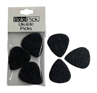 Ukulele Picks, Black, 6 Piece Original Recipe Felt | For Ukulele, Guitar, Bass, Autoharp, Banjo