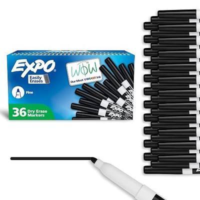 EXPO Dry Erase Markers, Low Odor Ink, Black, Fine Tip, 36 Count - Easily Erases, Ideal for Classroom, Home, Office, Back to School, Teacher Supplies