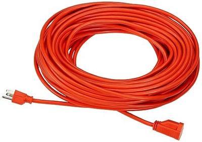 Amazon Basics 100 Foot 3-Prong Vinyl Indoor/Outdoor Extension Cord, Long Power Cord, Grounded Plug for Safety, Moisture Resistant, 10 Amps, 1250 Watts, 125 VAC, Orange