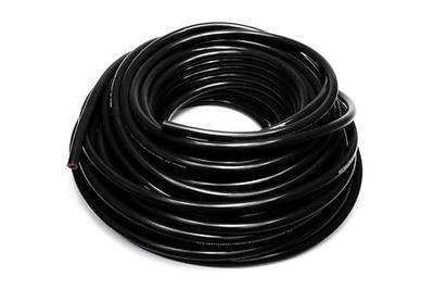 HPS 1/4" ID Black high temp reinforced silicone heater hose 10 feet roll, Max Working Pressure 85 psi, Max Temperature Rating: 350F, Bend Radius: 1"
