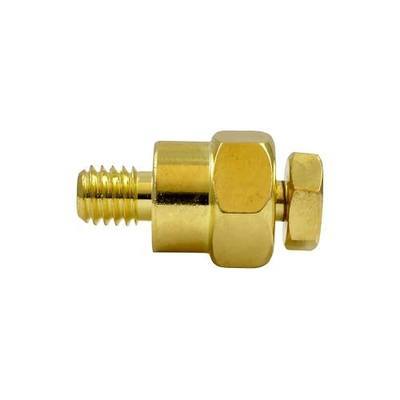 The Wires Zone GMSP Car Audio Power Wire Amp Install GM Side Post Battery Terminal (Short, Gold)