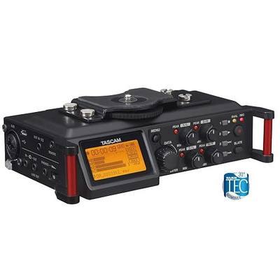 TASCAM 4-Channel Portable Audio Recorder for Videographers, 4 Combo XLR/TRS Inputs, 2 Internal Mics, Limiter, HP Filter (DR-70D)