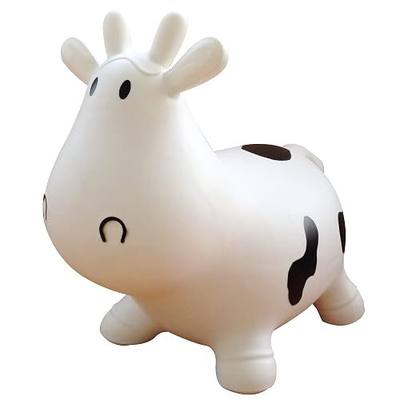 AppleRound Inflatable Ride-on Bouncy Animal Hopper – Horse, Cow or Unicorn – Kids Space Hopper Bouncer with Hand Pump – Jumping Toy for Indoor/Outdoor Play