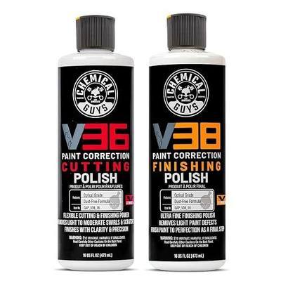 Chemical Guys, V36 Cutting & V38 Final Polish Correction Kit, 2 x 16 oz | Optical-grade V36 cuts swirls and defects, V38 refines to a deep gloss, a two-step body-shop correction system