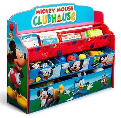 Delta Children Deluxe Book & Toy Organizer, Disney Mickey Mouse