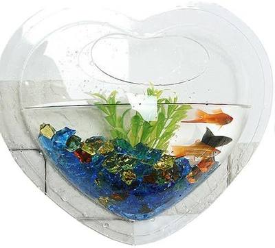 Wall Mount Fishbowl, Heart
