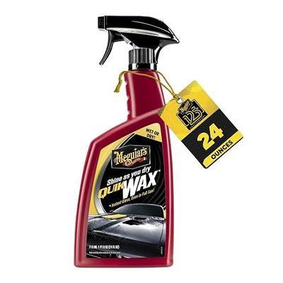 Meguiar's Quik Wax, Spray Wax for Car Detailing that Creates a Deep Shiny Look, Can Be Applied to Wet or Dried Paint and In Direct Sunlight, Moisture Rolls Off Waxed Paint, 24 Oz
