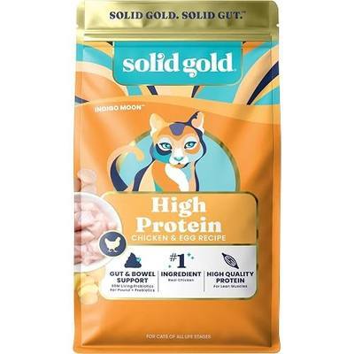 Solid Gold High Protein Dry Cat Food - Grain Free & Gluten Free Chicken Cat Dry Food w/Probiotics for Gut Health & Digestion - High Fiber & Omega 3 - Low Carb Superfood Kibble for Cats All Ages -12LB
