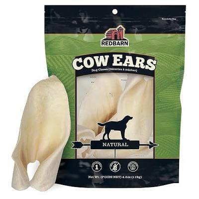 Redbarn Premium Cow Ears 4.2 Ounce 100% Natural Single-Ingredient Dog Chews - Rawhide Free Long Lasting Treats for Small to Large Dogs, Highly Digestible Dental Care Chew