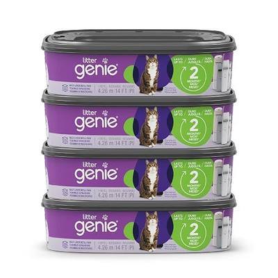 Litter Genie Refill Bags | Standard 4-Pack, 56 total ft | Up to 8 Months of Supply | Ultimate Odor Control Cat Litter Bags