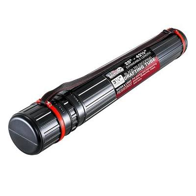 U.S. Art Supply Poster Tube - Telescoping Adjustable 25" to 42" - Durable 3-1/4" Diameter Storage Tube - Art Poster Carrier Holder & Blueprint Storage Drafting Tube Travel & Protection