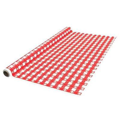 Party Essentials Premium Plastic Banquet Roll/ Tablecover/ Table Cloth, 40" x 150', Red Gingham (4015RDG)