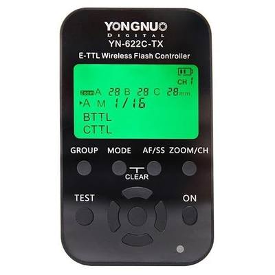 YONGNUO YN622C-TX YN622C TX 7-Channel E-TTL Wireless Flash Controller with LCD Interface for Canon DSLR/ YN622C/ YN622C II/ YN685