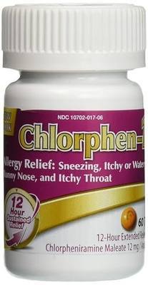 Chlorpheniramine Maleate Extended Release, 12 Mg, 60 Tablets(2 Pack)