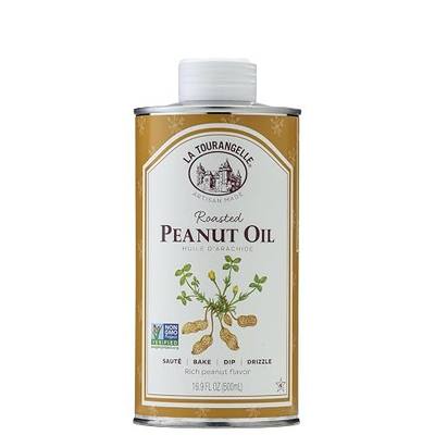 La Tourangelle, Roasted Peanut Oil, Slow Roasted Expeller-Pressed for Rich Flavor, Perfect for Cooking & Baking, Med-High Heat, Unrefined, Small Batch Production in USA, 16.9 Fl Oz