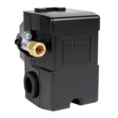 Lefoo Quality Air Compressor Pressure Switch Control 95-125 PSI 4 Port w/Unloader LF10-4H-1-NPT1/4-95-125 | 95-125 PSI, 4 Port, With Unloader & On/Off Lever