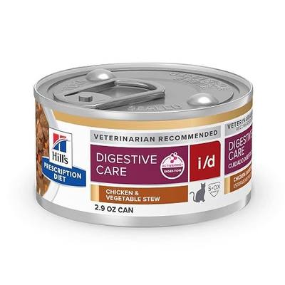 HILL'S PRESCRIPTION DIET i/d Digestive Care Wet Cat Food | #1 Veterinarian Recommended, Chicken & Vegetable Stew, 2.9 oz. Cans, 24-Pack