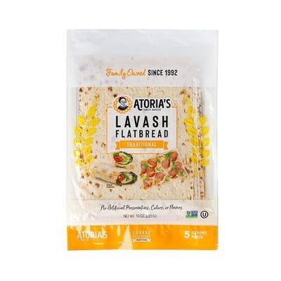 Atoria's Family Bakery, Traditional Lavash 5 Count, 10 Ounce