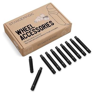 10pcs 14x1.5 to 14x1.5 Wheel Stud Conversion, 60mm (2.33in) Shank, 77mm (3in) Total Length, Compatible with Audi Volkswagen TT A3 A4 S4 A5 S5 A6 S6 A7 S7 A8 S8 B5 B6 B7 B8 Jetta Golf GTI R32 Black