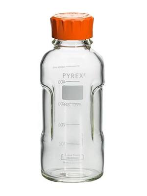 Pyrex 1399-500CN-M Slim line Media Bottle Easy Pour Corning 500ML Ca, Glass (Pack of 1)