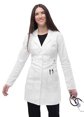 Adar Universal Stretch Lab Coat for Women - 36" Tab-Waist Lab Coat