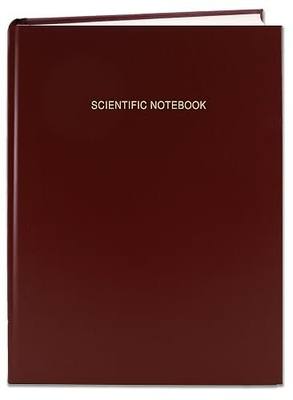 Scientific Lab Notebook (0.25" Grid), Hardbound, 96 Pages | Burgundy Cover, Section Sewn Hard Cover, 8 7/8'' x 11 1/4'' - Made in USA