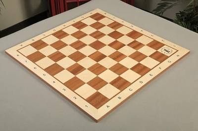 Maple and Mahogany Wooden Tournament Chess Board - 2.5" Squares