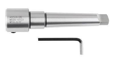 Accusize Annular Cutter Arbor MT3 to 3/4 in Weldon Shank | For Drill Press or Milling Machine; with Key and Spring Center for Pilot Pin; Fits 3/4 in Weldon Cutters, MC00-0003