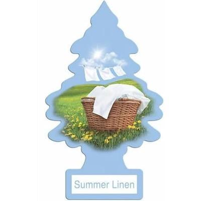 LITTLE TREES Car Air Freshener | Hanging Paper Tree for Home or Car | Summer Linen | 6 Pack