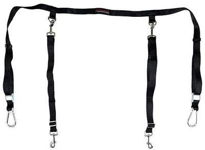 Bushwhacker Two Dog Truck Bed Cross Tether for SUV and UTV – Double Pet Leash Harness with Vehicle Dual Restraint System and Tie Down Lead for Safe and Secure Dog Transportation