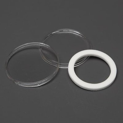 (25) Air-Tite Coin Holders Brand White Ring Type Coin Capsules Protect Your Valuable Silver, Gold, Platinum, Challenge, and Medallion Coins with Our Crystal Clear Protective Holders (30mm White Ring)