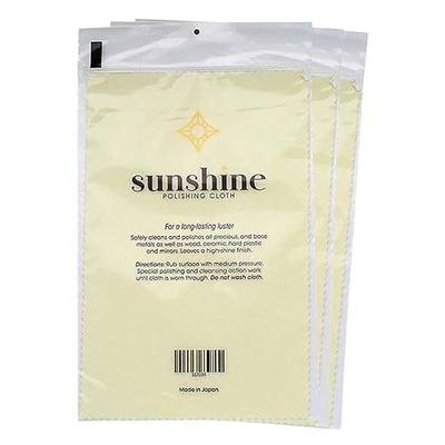 3 Sunshine Polishing Cloths for Sterling Silver, Gold, Brass and Copper Jewelry Polishing Cloth