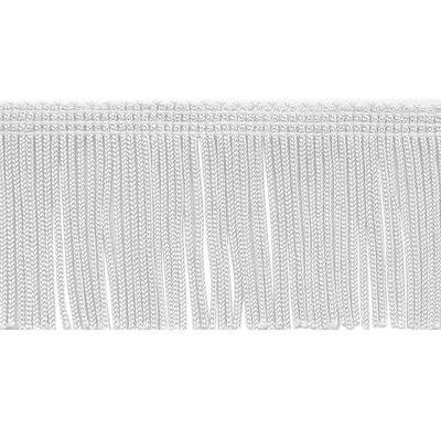 Trims By The Yard 2" Chainette Fringe Trim, Polyester-Made Decorative Fringe Trim, Versatile Fringes for Costumes, Uniforms, Home Decor, and Party Decorations, 5 yards, White