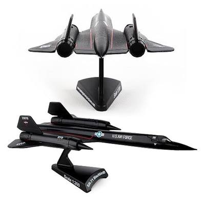 Postage Stamp USAF SR-71 Blackbird Die-Cast Metal Model – 1:200 Scale Strategic Reconnaissance Aircraft Replica with Display Stand, Highly Detailed, 6.2” L x 3.2” Wingspan, Adult Collectible Ages 14+