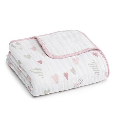 aden + anais Boutique Dream Blanket, Boutique Muslin Baby Blankets for Girls & Boys, Ideal Newborn Nursery & Crib Blanket, Unisex Toddler & Infant Bedding, Shower & Registry Gift, Heartbreaker