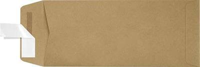 LUXPaper #10 Policy Business Envelopes | Peel & Press | 4 1/8" x 9 1/2" | Grocery Bag Brown | 70lb. Text | 50 Qty