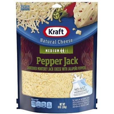 Kraft Natural Shredded Pepper Jack Cheese (8 oz Bag)