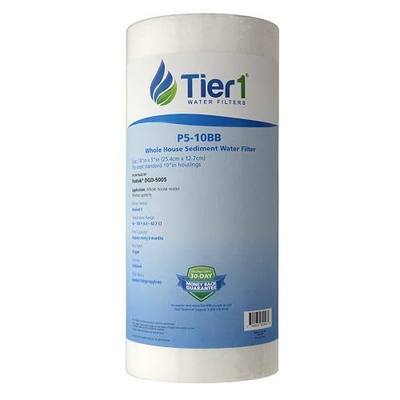 Tier1 5 Micron 10 x 4.5 Water Filter | Spun Wound Polypropylene Whole House Water Filter Cartridge | Replacement for Pentek DGD-5005, WDGD-5005, 155357-43 | 4.5 x 10 Water Filter