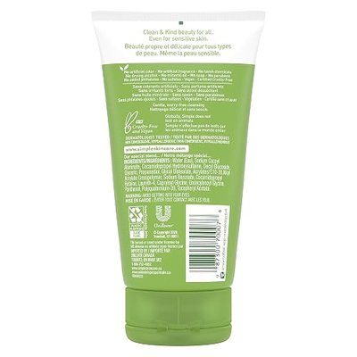 Simple Kind to Skin Face Wash Cleanser for All Skin Types Moisturizing Cleanses and Hydrates 5 oz