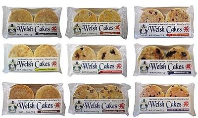 Welsh Baker Welsh Cakes, 9 Flavor Variety Box, 48 Cakes | 12 Packages included