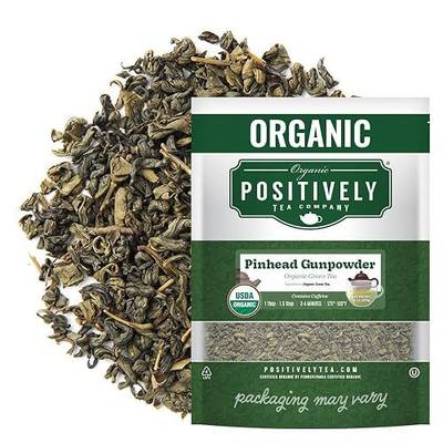 Organic Positively Tea Company, Pinhead Gunpowder Green Tea, Loose Leaf, 16 Ounce