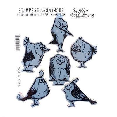 Tim Holtz Cling Stamps 7"X8.5"-Bird Crazy