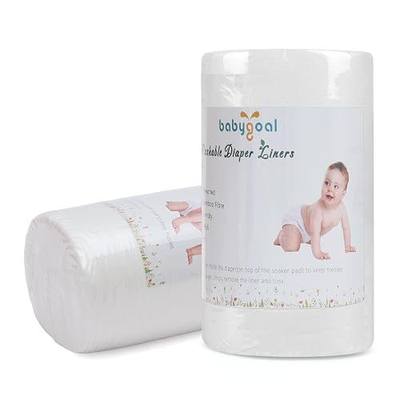 babygoal Baby Cloth Diaper Liners 2 Pack, Rayon from Bamboo Liners for Cloth Diaper Nappy (200 Sheets)