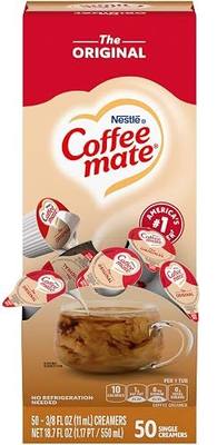 Coffee-mate 35110BX Original Creamer, 0.375oz, 50/Box